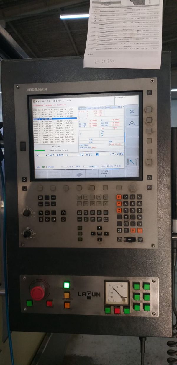 Fresadora banco fixo CNC LAGUN FBF-2600